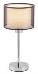 ANASTASIA night lamp chrome, brown E27 60W IP20 Rabalux