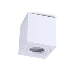 AQUARIUS GU10 square surface mounted lamp white IP44 Kobi