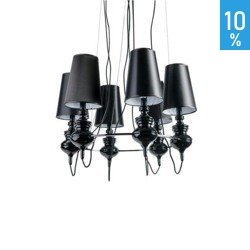 Baroco 6 pendant ceiling lamp black Azzardo AZ1379