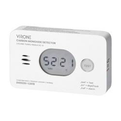 Battery-powered carbon monoxide (chad) detector 2xAA lifetime 10 years Virone