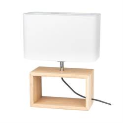 Cadre Table Lamp 1xE27 Max.25W Oiled Oak/Black/White Britop