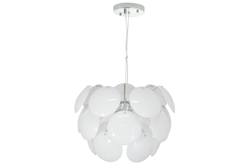 Ceiling lamp 6736/3 8C WHITE GL 3xE27 white, chrome Elem