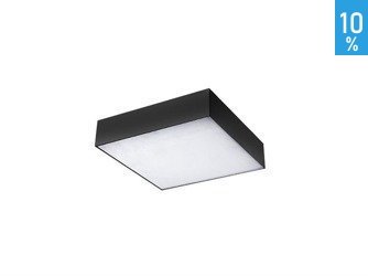 Ceiling lamp plafond Monza square 40cm 3000K black Azzardo SHS573000-50-BK