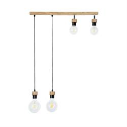 Clarte Wood Pendant Lamp 4xE27 Max.25W Oiled Oak/Black/Black Britop