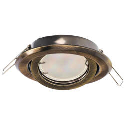 DAIRA Brass IP20 round brass recessed ceiling spot luminaire EDO777302 Edo Solutions