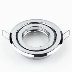 DAIRA Chrome IP20 round round chrome recessed ceiling spot luminaire EDO777300 Edo Solutions