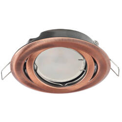 DAIRA Cooper IP20 round copper recessed ceiling spot luminaire EDO777301 Edo Solutions