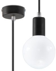 EDISON pendant luminaire, 1 x E27, black wire, SOLLUX, SL.0152