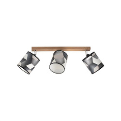 Espacio Ceiling Lamp 3xE27 Max.25W Oiled Oak/Multicolor Britop