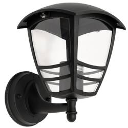 Garden façade wall sconce luminaire IMMA BLACK UP E27 black IP44 EDO777378 EDO Solutions