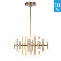 Giovanna 94W 3000K LED chandelier pendant lamp large antique bronze MX16009008-37A B Italux