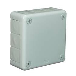 Hermetic installation box empty 98x98x42 grey VP-41 without terminals lid for 4 screws IP55