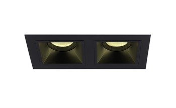 Hit II 2xGU10 rectangular flush mounted lamp black H0091 Maxlight