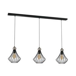 JEWEL BLACK 3xE27 pendant lamp Milagro MLP4209