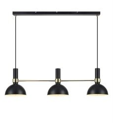 LARRY 3L E27 Black/Gold Brushed Pendant Lamp 106971 Markslojd