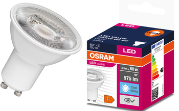 LED VALUE PAR16 GU10 6.9W =80W 4000K 575lm 60st Osram bulb