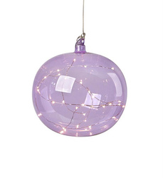 LINA 20L LED glass pendant lamp purple