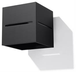 LOBO aluminum wall lamp, 1 x G9, black, SOLLUX, SL.0204