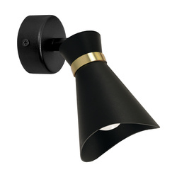 LORETA SPT E14 black/gold 35W IP20 wall lamp