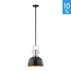 Laredo metal black white retro vintage dome pendant ceiling lamp Italux MA04431CB-001