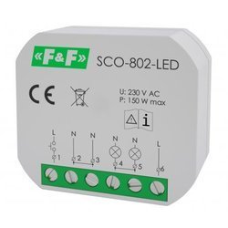 Lighting dimmer 230V with memory of light intensity settings and softstart function SCO-802-LED F&amp;F