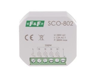 Lighting dimmer with "memory" of light intensity settings, P=300W, mounting in box 60, SCO-802, F&amp;F
