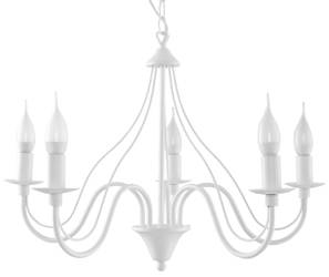 MINERWA 5 pendant luminaire, chandelier, 5 x E14, white, SOLLUX, SL.0214