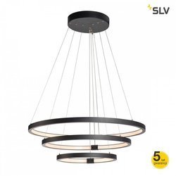 ONE TRIPLE DALI 65W 3000K/4000K 3900lm/4200lm round mat black pendant lamp Spotline