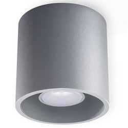 ORBIS 1 aluminum ceiling luminaire, 1 x GU10, gray, SOLLUX, SL.0018