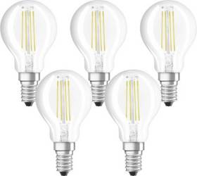 OSRAM LED Filament bulb, E14, 4 W = 40 W, 470 lm, 2700 K, 5 pcs.