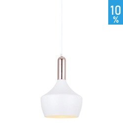 Ophelia white chrome metal jug dome pendant ceiling lamp Italux MDM-3028/1 W+COP