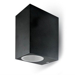 Outdoor wall lamp Bottom Top 2xGU10 IP44 black square VT-7652SQ 7511 V-TAC