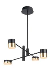 PUMA LED 4x7W 3000K 1680lm black gold pendant lamp Maxlight P0404