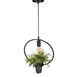 Pendant lamp with pot, MEA, plant, circle, IP20, E27, EDO777544 EDO Solutions