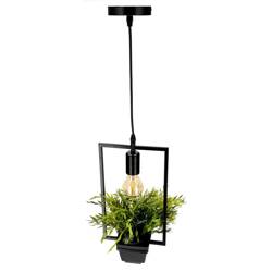 Pendant lamp with pot, MEA, plant, rectangle, IP20, E27, EDO777546 EDO Solutions