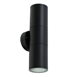 RENIS Black 2xGU10 IP54 black EDO777356 Edo Solutions Garden Line façade sconce luminaire