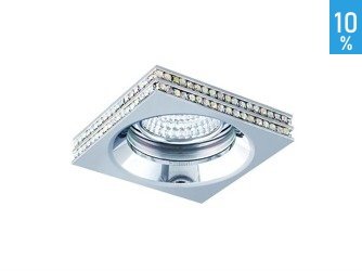 Recessed ceiling luminaire Eva S chrome Azzardo NC1519SQ-CH