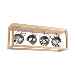 Roy Incl.4xLED GU10 5W Oiled Oak/Satin Ceiling Lamp