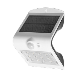 SILOE LED 1.5W, solar lamp with 120st motion sensor, 190lm, IP65, 4000K, 1200mAh, dual light source, white