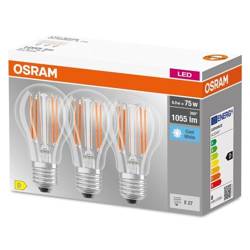 Set of 3x LED Filament E27 7.5W 4000K 1055lm Osram bulb