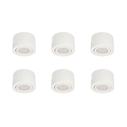 Set of 6x ZALDA OV White IP20 EDO777451 + 6x GARI LED INSERT 4,8W 3000K EDO777639, EDO Solutions