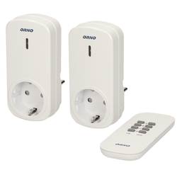 Set of wireless remote control sockets 2+1 SCHUKO