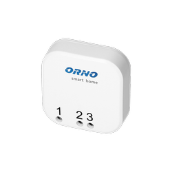 Single flush-mounted transmitter, for connection to any switch, for remote control of flush-mounted relays and outlets, with radio transmitter, ORNO Smart Home