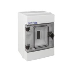 Surface mounted hermetic switchgear 1x4 RH-4, terminal blocks, TH35 bracket, IK07, 1000V DC, IP65