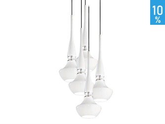 Tasos 5 pendant ceiling lamp white Azzardo AZ0261