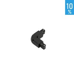 Trunking accessories curved switch L 90 degrees 4 Phase black Italux TR-L-JOINT-BL