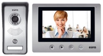 VIDEODOMOFON ''EURA'' VDP-33A3 ''LUNA'' 7'' screen, support for 2 inputs, image memory, proximity key reader A31A133