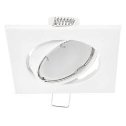 VIERA White IP20 square square adjustable recessed ceiling spot luminaire EDO777303 Edo Solutions