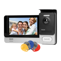 Videophone set, hands-free, color, LCD 7", touchscreen, OSD menu, WI-FI + APP for phone, gate control, RFID Philips WelcomeEye Connect 2