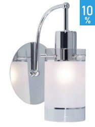 Vigo wall sconce lamp chrome glass frosted metal tube Italux MBM1560/1